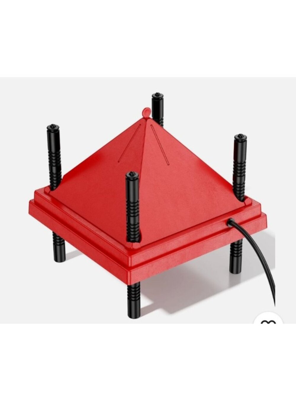 Brooder Plate Anti-Roost Cone Chicks Adjustable Chicken Brooder Heater Red